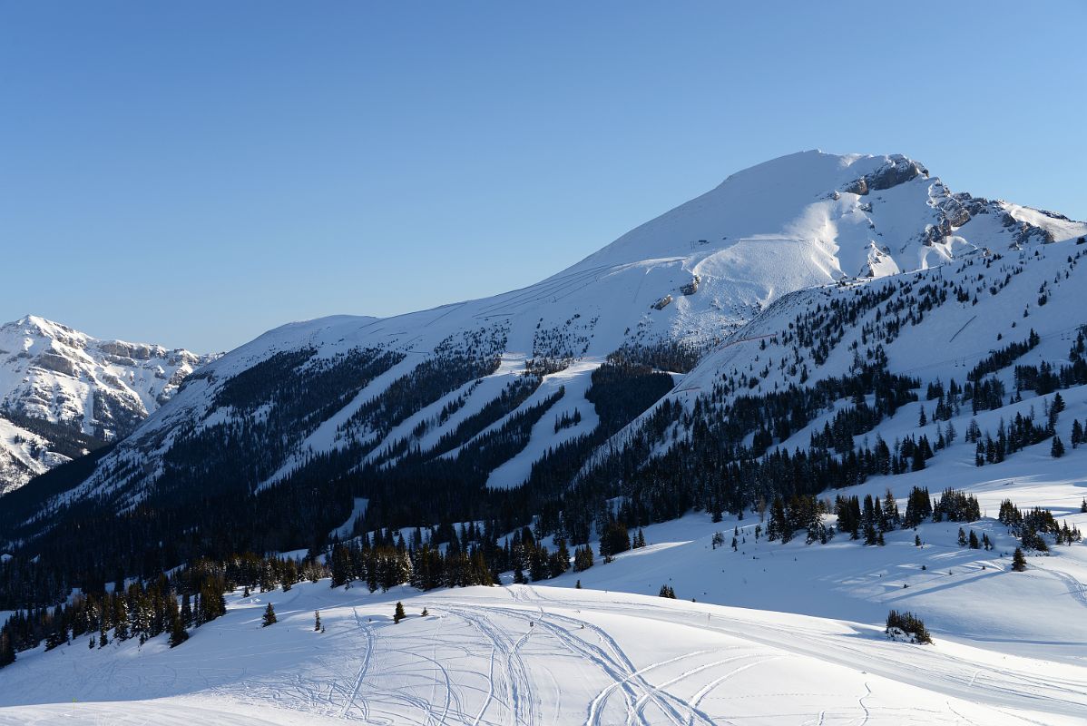 07B Goats Eye Mountain Ski Area Early Morning From Top Of Strawberry Chair At Banff Sunshine Ski Area